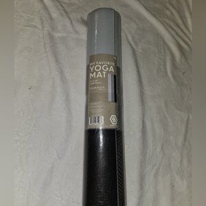 Gray and Black Yoga Mat